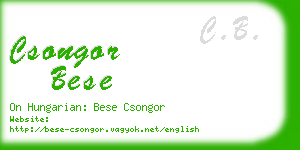 csongor bese business card